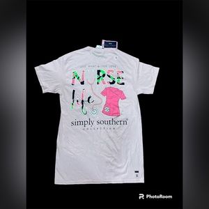 NWT Simply Southern Nurse life tshirt